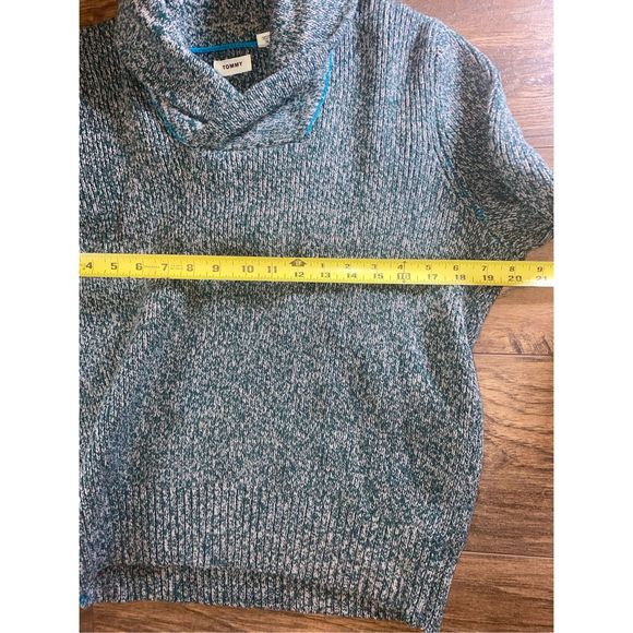 Women’ Tommy Hilfiger Cowl Neck Sweater Heather Green - Picture 5 of 6